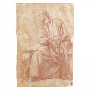ROSSELLI Matteo 1578-1651,STUDY OF A SEATED MAN TURNED TO THE LEFT,Sotheby's GB 2007-07-04