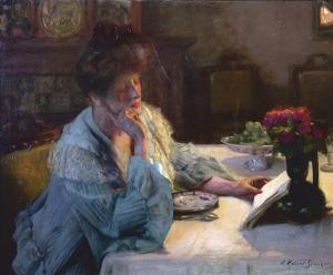 ROSSET GRANGER Edouard 1853-1942,Femme à la lecture,Etienne de Baecque FR 2017-10-02