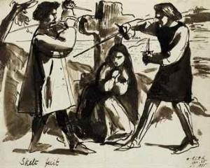 ROSSETTI Dante Gabriel 1828-1882,A Fight for a Woman,Christie's GB 2010-12-15