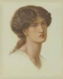 ROSSETTI Dante Gabriel 1828-1882,Portrait of Jane Morris, bust-length,Christie's GB 2016-06-30