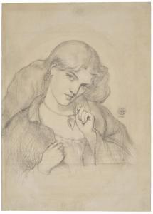 ROSSETTI Dante Gabriel 1828-1882,Study for 'Joli Coeur',1866,Christie's GB 2023-10-20