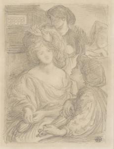 ROSSETTI Dante Gabriel 1828-1882,Study for 'Morning Music',Sotheby's GB 2023-07-05