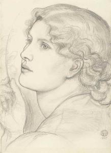 ROSSETTI Dante Gabriel 1828-1882,Study of a female head,Christie's GB 2015-06-16