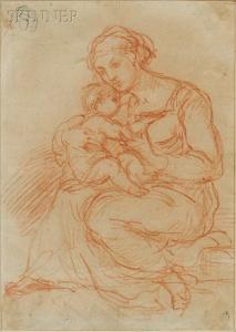 ROSSI Egisto 1822-1899,Seated Mother and Child,Skinner US 2015-07-18