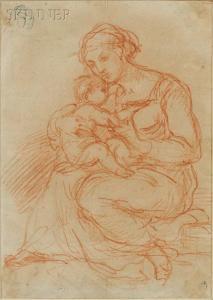 ROSSI Egisto 1822-1899,Seated Mother and Child,Skinner US 2014-05-16