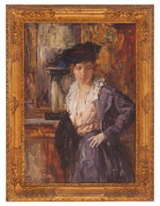 ROSSI Erminio 1871-1942,Interno con figura femminile,Casa d'Aste Santa Giulia IT 2021-10-09