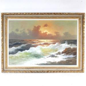 ROSSI G. 1800-1800,Turbulent Seascape,Ripley Auctions US 2018-07-28