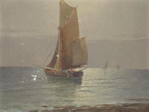 ROSSI Giuseppe 1820-1899,Marine au clair de lune,Aguttes FR 2013-07-20