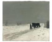 ROSSI Joseph 1892-1930,Chevaux et personnage dans un paysage de neige,Fraysse FR 2019-06-06