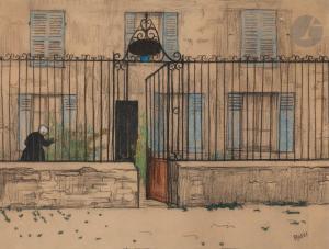 ROSSI Joseph 1892-1930,Derrière la grille,Ader FR 2023-03-24