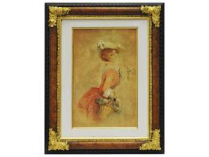 ROSSI Luigi 1853-1923,Ritratto di donna con cesto di fiori,Maison Bibelot IT 2023-12-14