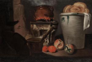 ROSSI Pedro 1700-1700,A stove with an earthenware jar filled with bread ,1782,Bonhams GB 2021-07-07