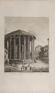 ROSSINI Luigi 1790-1857,Veduta del tempio di Vesta (Vue du temple de Vesta,Eric Caudron 2024-04-03