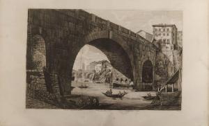 ROSSINI Luigi 1790-1857,Veduta di Ponte Cestio dal volgo Pont ferrato,Eric Caudron FR 2024-04-03
