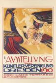 ROSSLER PAUL OTTO,1 AUSSTELLUNG DER KÜNSTLERVEREINIGUNG / DRESDEN,1910,Swann Galleries 2017-03-16