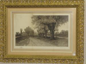 ROST Ernest C,A church in a 
village along a tree-lined road,Wickliff & Associates 2009-10-17