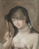 ROTARI Pietro Antonio 1707-1762,Lady with a Veil and a Fan,Lempertz DE 2018-03-14