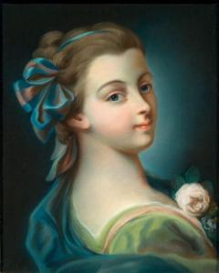 ROTARI Pietro Antonio 1707-1762,Portrait de femme au ruban bleu,Aguttes FR 2018-06-21