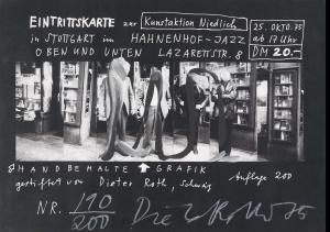 ROTH Dieter 1930-1998,ticket to the art event at Niedlich,Palais Dorotheum AT 2012-12-20