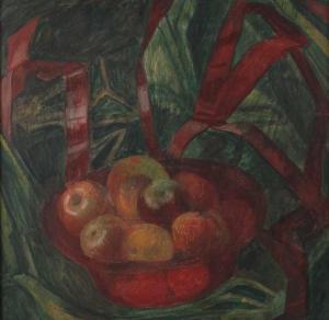 ROTH Toni 1899-1971,Stillleben mit Äpfeln Schüssel mit reifen Äpfeln v,c. 1950,Mehlis DE 2020-02-27