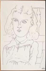 ROTHE Alfred,PORTRAIT DE JEUNE FILLE ink,1941,Waddington's CA 2005-05-31