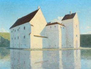 ROTHE Eigil 1868-1929,Spøttrup castle. Inscribed on the reverse,Bruun Rasmussen DK 2020-10-05