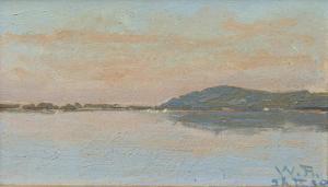 ROTHLISBERGER William 1862-1943,Lac de Vully .. l'après-midi,Dogny Auction CH 2023-02-07