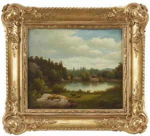 ROTHSTÉN Carl Abraham 1826-1877,Landskap med kor,Uppsala Auction SE 2016-09-27