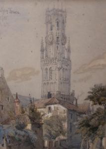ROTHWELL Selim 1815-1881,A pair of Bruges town scenes,1969,Cuttlestones GB 2021-09-02