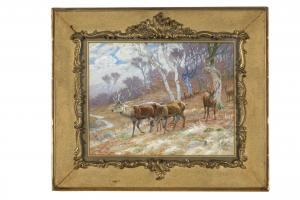 ROTIG Georges Frederic 1873-1961,Harde de cerfs en forêt,1921,Aguttes FR 2025-06-18