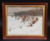 ROTIG Georges Frederic 1873-1961,Neige en forêt de Fontainebleau,Auxerre Enchères FR 2021-06-06