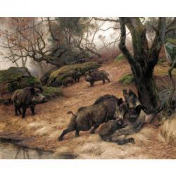 ROTIG Georges Frederic 1873-1961,THE BOAR FIGHT; CAPERCAILLIE,1917,Sotheby's GB 2005-10-12