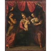 ROTTENHAMMER II, Hans Johann,Vierge à l\’Enfant entourée de deux anges,17th century,Tajan 2023-03-23