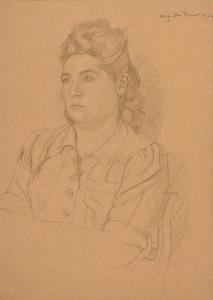 ROUART Augustin 1907-1997,Portrait de madame Coustiller,1945,Beaussant-Lefèvre FR 2023-11-21