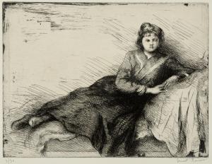 ROUART Ernest 1874-1942,Femme sur une chaise longue,Beaussant-Lefèvre FR 2023-11-21