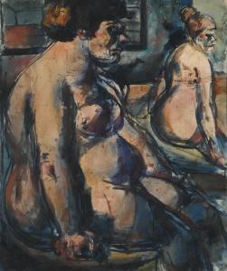 ROUAULT Georges 1871-1958,DEUX PROSTITUÉES & FILLE (A DOUBLE-SIDED WORK),1906,Sotheby's 2019-05-14