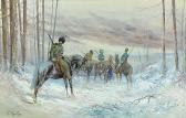 ROUBAUD Frants 1856-1928,Cossack Riders on Wooded Path,Clars Auction Gallery US 2015-07-26