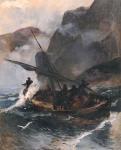 ROUBAUD Jean Baptiste 1871,Embarcation dans la tempête,1886,Var Encheres FR 2009-04-25