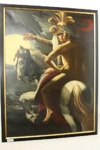 ROUBINET J 1900-1900,Oosterse mythologische scène twee figuren op wit paard,Venduehuis NL 2011-04-13