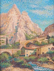 ROUBINET Max 1926,Village au bas des montagnes,Horta BE 2021-05-17