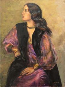 ROUDAKOFF Irina Roublon Belotelkin,Portrait of a Dark-Haired Woman,Clars Auction Gallery 2010-10-09