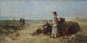 ROUEFF A 1800-1800,Küstenlandschaft mit Fischerfrauen,1892,Auktionshaus Quentin DE 2011-10-22