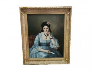 ROUGERON Jules James 1841-1880,Portrait de dame de qualité,1872,Sadde FR 2023-02-25