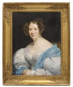 ROUGET Georges,Sitzporträt einer vornehmen jungen Dame in Weiß un,Palais Dorotheum 2021-11-17