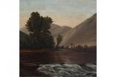 ROUGET Paul 1849-1886,Romantische Flusslandschaft mit Bergen,1876,Heickmann DE 2015-06-13