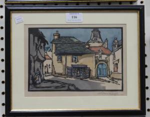 ROUGH William Ednie 1892-1935,Figures in a Street,Tooveys Auction GB 2016-10-05