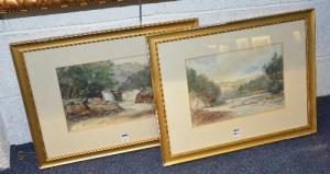 ROUGH William Ednie 1892-1935,Pair of River Landscapes,Shapes Auctioneers & Valuers GB 2016-07-02