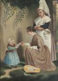 ROUILLON Emilie 1850-1870,Mutter und Kind.,1853,Dobiaschofsky CH 2006-11-01