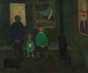 ROULET Henry 1915-1995,Salle d'attente,1966,Beurret Bailly Widmer Auctions CH 2023-03-29
