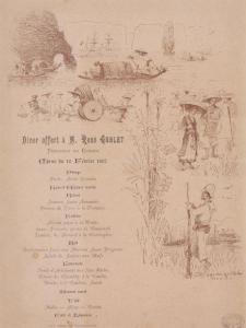 ROULLET Gaston 1847-1925,Menu d'un diner à Paris,Deburaux & Associ FR 2009-05-17